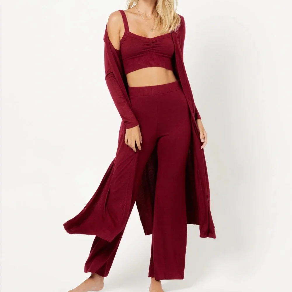 *NWT* Duster!!  L*SPACE Audrey Duster size small Cabernet - Picture 2 of 5